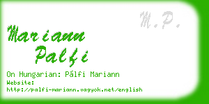 mariann palfi business card